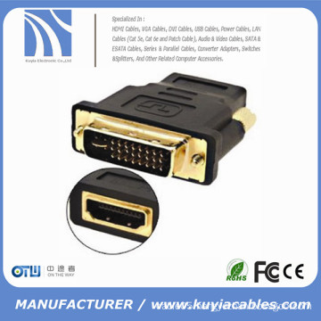 DVI Male to HDMI Female adapter Gold-Plated NEW M-F Converter For HDTV LCD